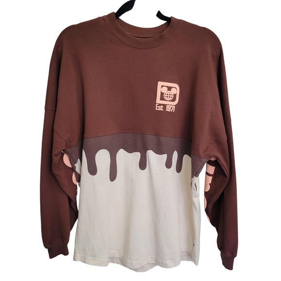 Disney World Mickey Ice Cream Bar Spirit Jersey Oversized Long Sleeve Shirt S - Picture 4 of 14